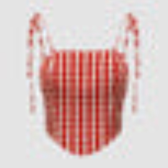 CIDER Gingham Bustier Top with Bows - Medium - Picture 6 of 6